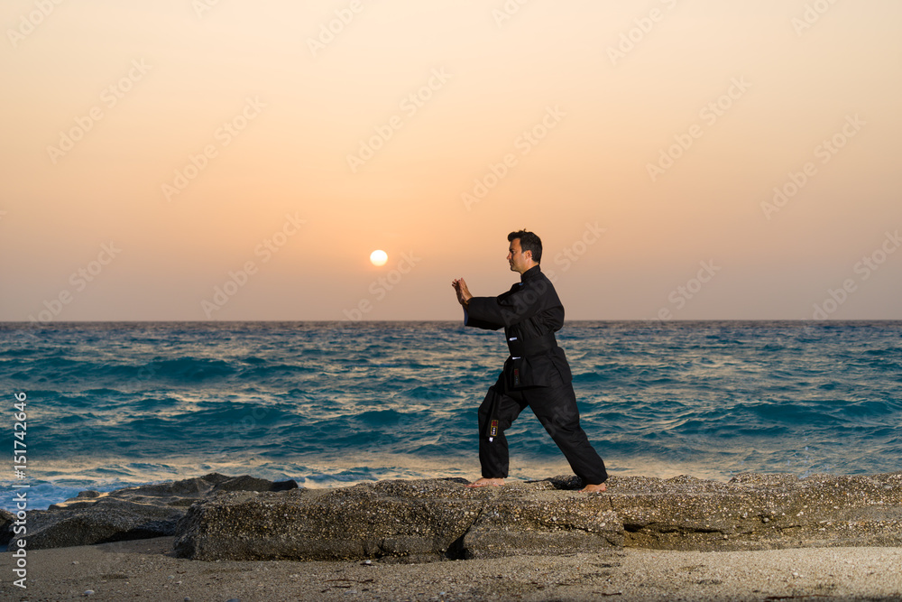 man performs tai chi moves