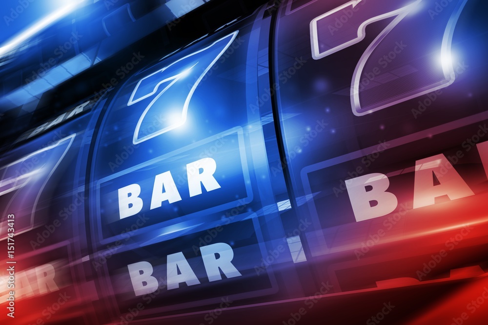 Fototapeta premium Glowing Casino Slot Machine