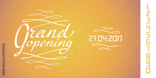 Grand opening vector illustration, background for new store, retail place