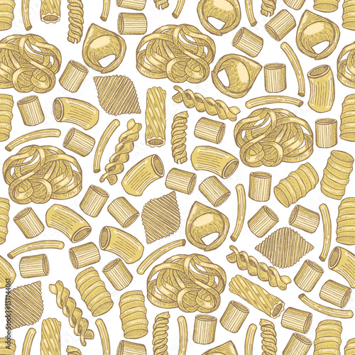 vector hand drawn pasta background