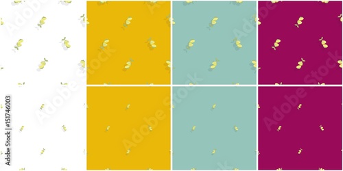 LEMONS PATTERNS.
 SUMMER FRUITS COLLECTION.