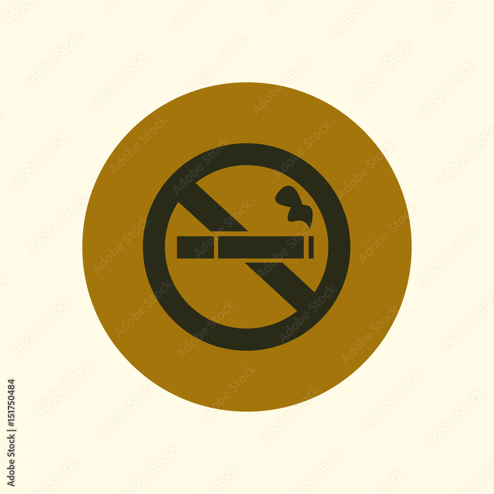 No smoke icon. Stop smoking symbol. Vector illustration. Filter-tipped cigarette. Icon for public places. No smoke icon. Stop smoking symbol. Vector illustration. Filter-tipped cigarette. Icon for public places.
