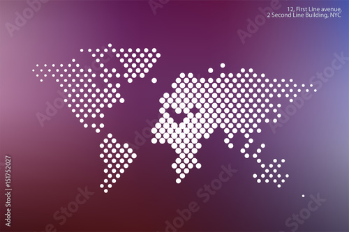 Wallpaper Mural Vector world map with rounds, spots, dots for business templates Torontodigital.ca