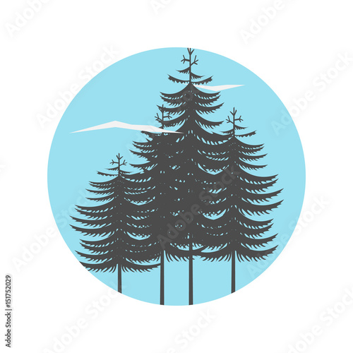 Ecology blue circle icon