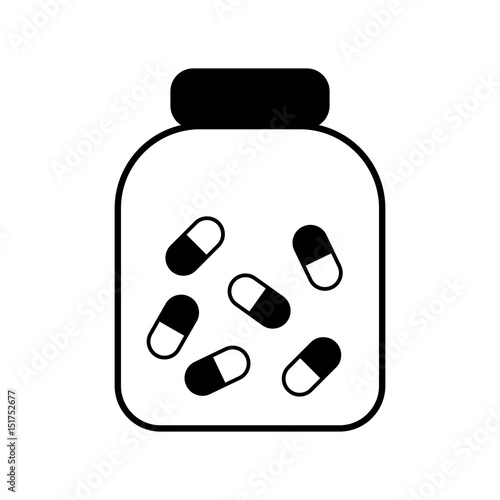 medicine bottle isolated icon vector illustration design