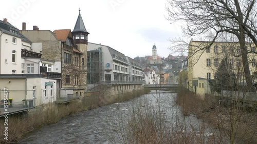 Germany, Saxony, Weser River in Aue town. March 23, 2017