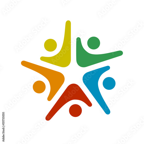 human community five people symbol
