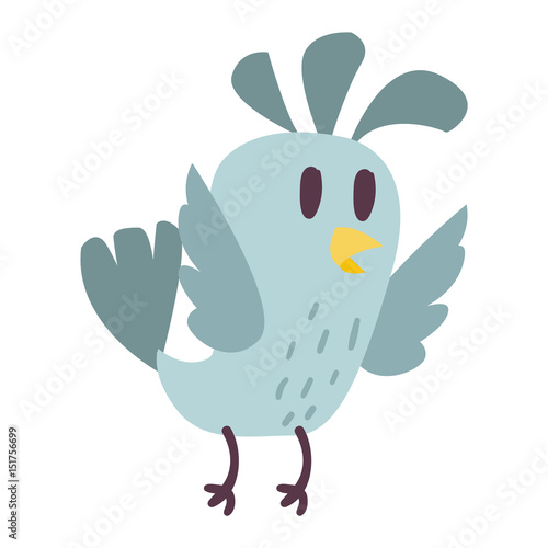 Cute bird vector illustration cartoon colorful