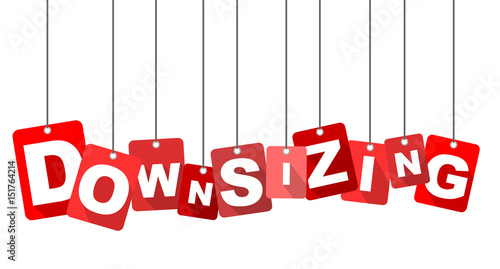 Red vector flat design background downsizing. It is well adapted for web design.