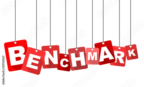 Red vector flat design background benchmark. It is well adapted for web design.