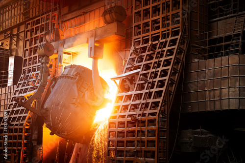 Photos In the production of steel mills