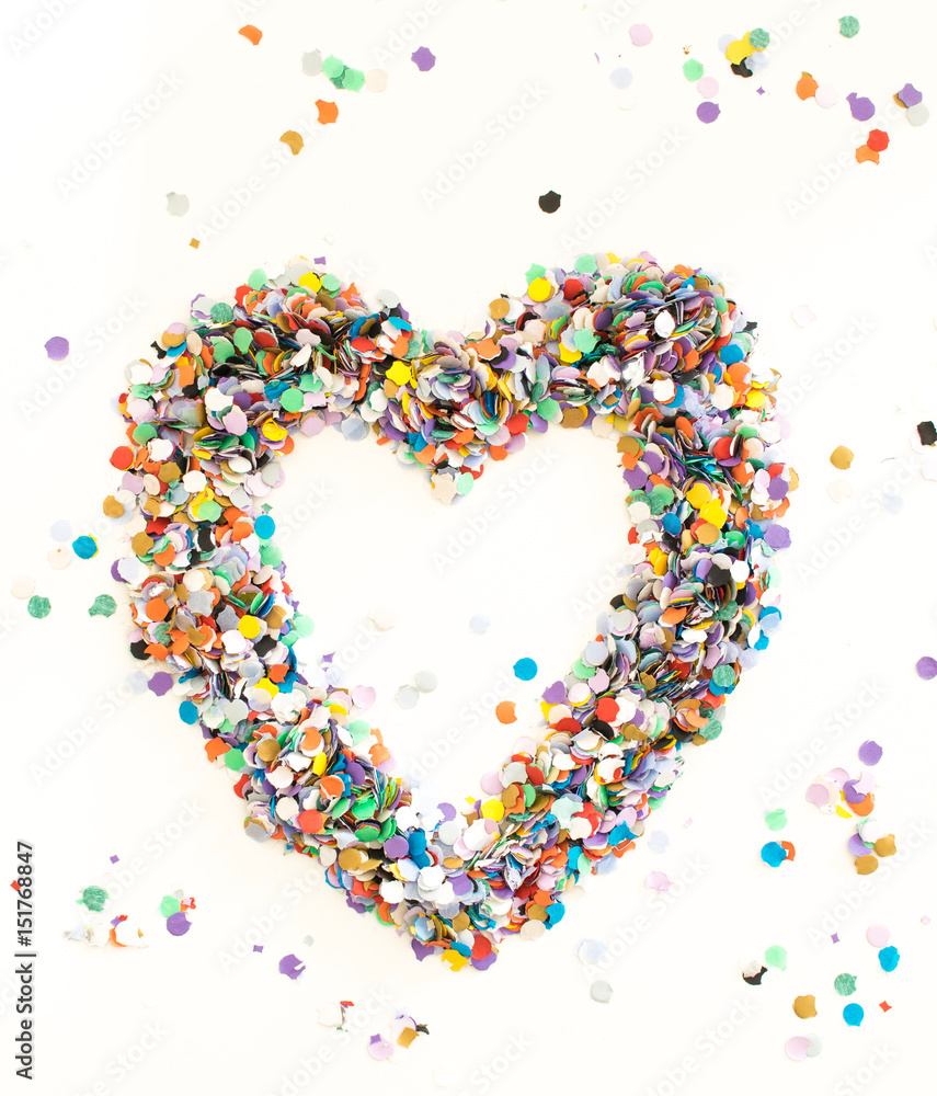 Confetti alphabet - symbol heart Confetti alphabet - symbol heart
