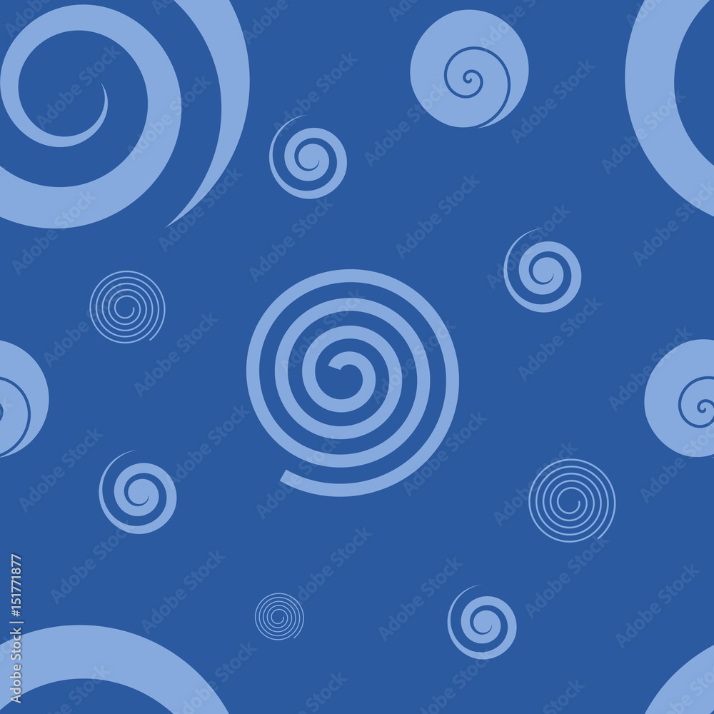 Spirals in a seamlesss pattern, vector illustration Spirals in a seamlesss pattern, vector illustration