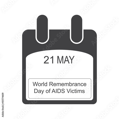 World Remembrance Day of AIDS Victims. Template Design concept Calendar style.