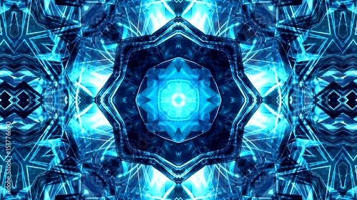 Meditation Mandala Kaleidoskop blau