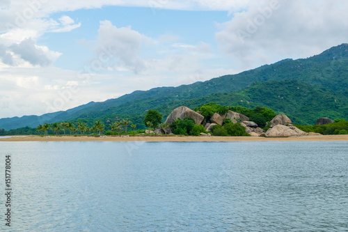 Stone sea shore at a paradise island -the South China sea - Vietnam Nha Trang bay © Anastasiia