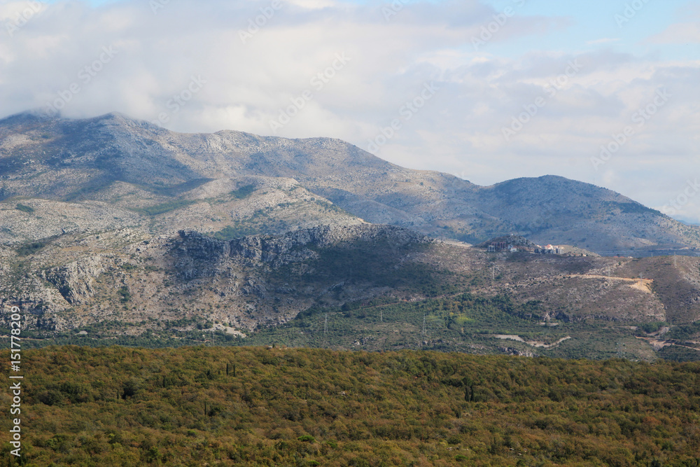 View from Srd mountain, Croatia 