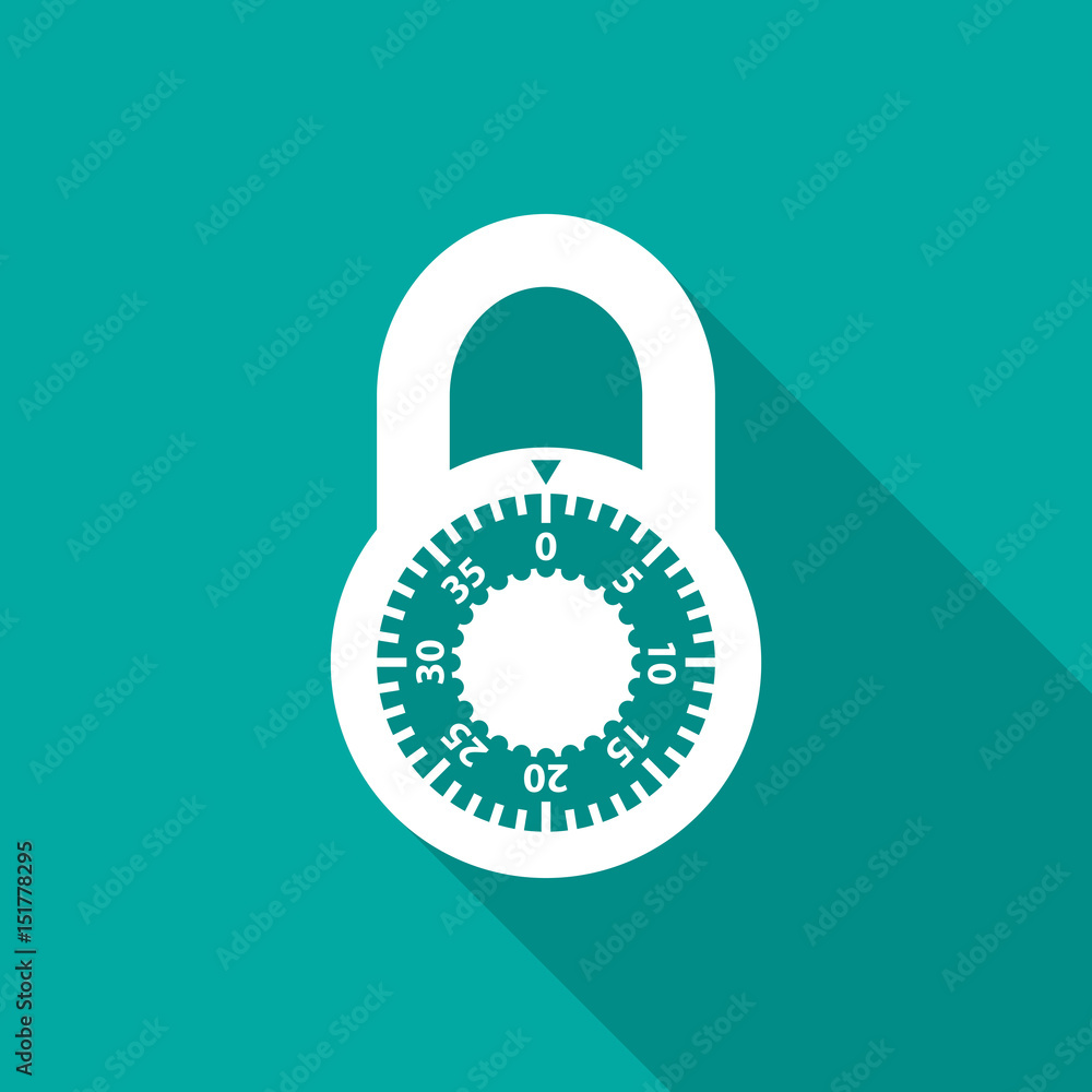 Lock icon with long shadow. Flat design style. Lock simple silhouette. Modern, minimalist icon in stylish colors. Web site page and mobile app design vector element. Lock icon with long shadow. Flat design style. Lock simple silhouette. Modern, minimalist icon in stylish colors. Web site page and mobile app design vector element.