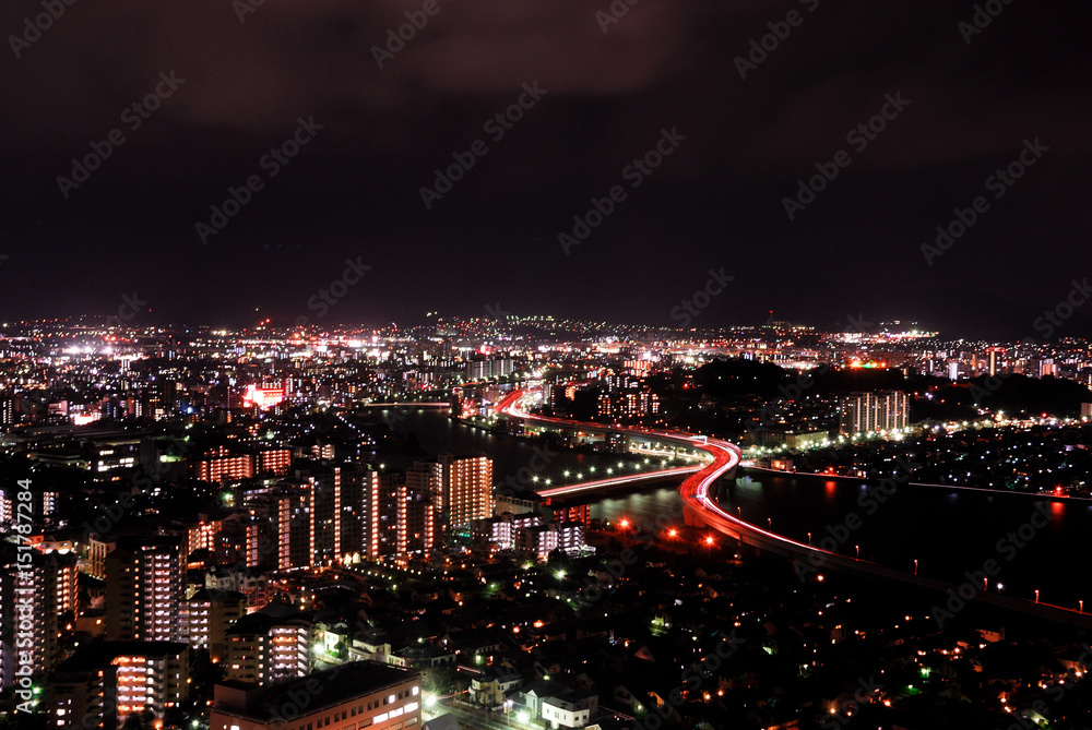 Obraz premium 福岡タワーからの夜景