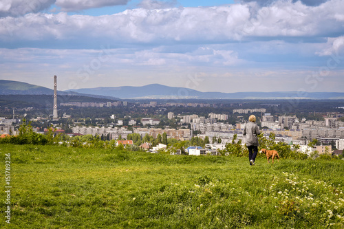 Foto Beautiful panoramic view of Budapest in spring