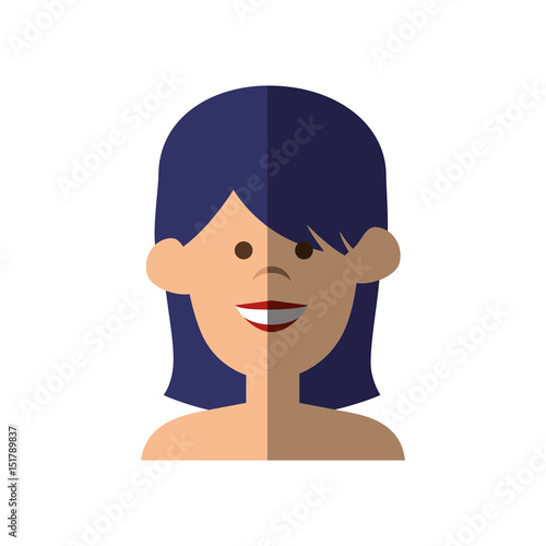 Young woman profile icon vector illustration graphic design