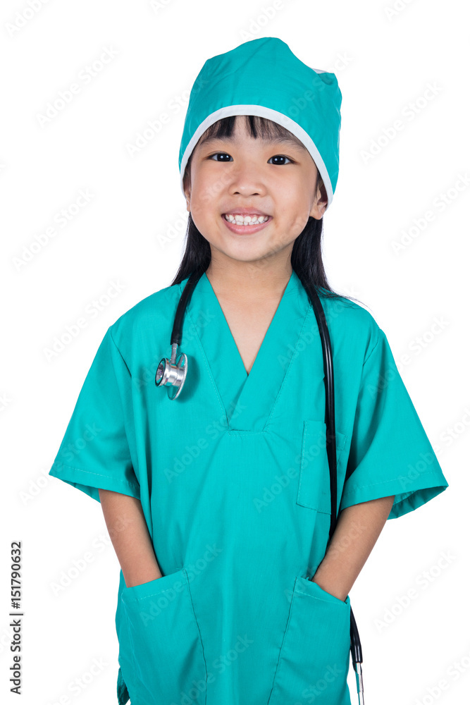 Asian Little Chinese Girl dressed as a doctor Asian Little Chinese Girl dressed as a doctor