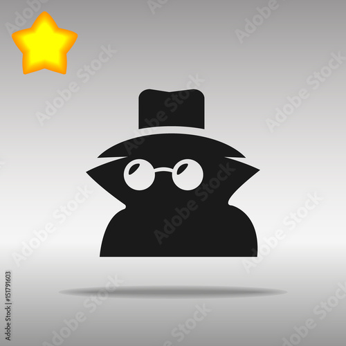 black Incognito Icon button logo symbol concept high quality