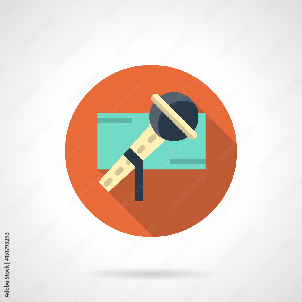 Musical performance flat round vector icon Musical performance flat round vector icon