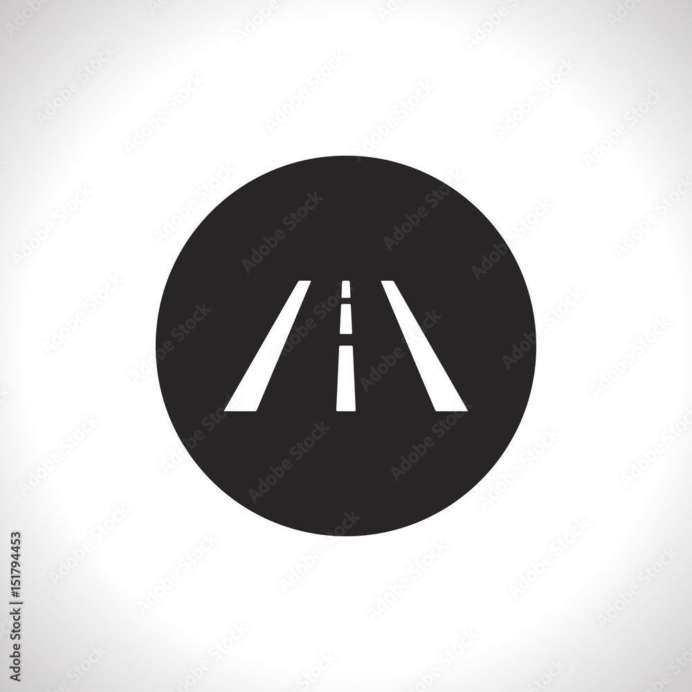 Fototapeta premium Highway road lanes vector hmi dashboard flat icon