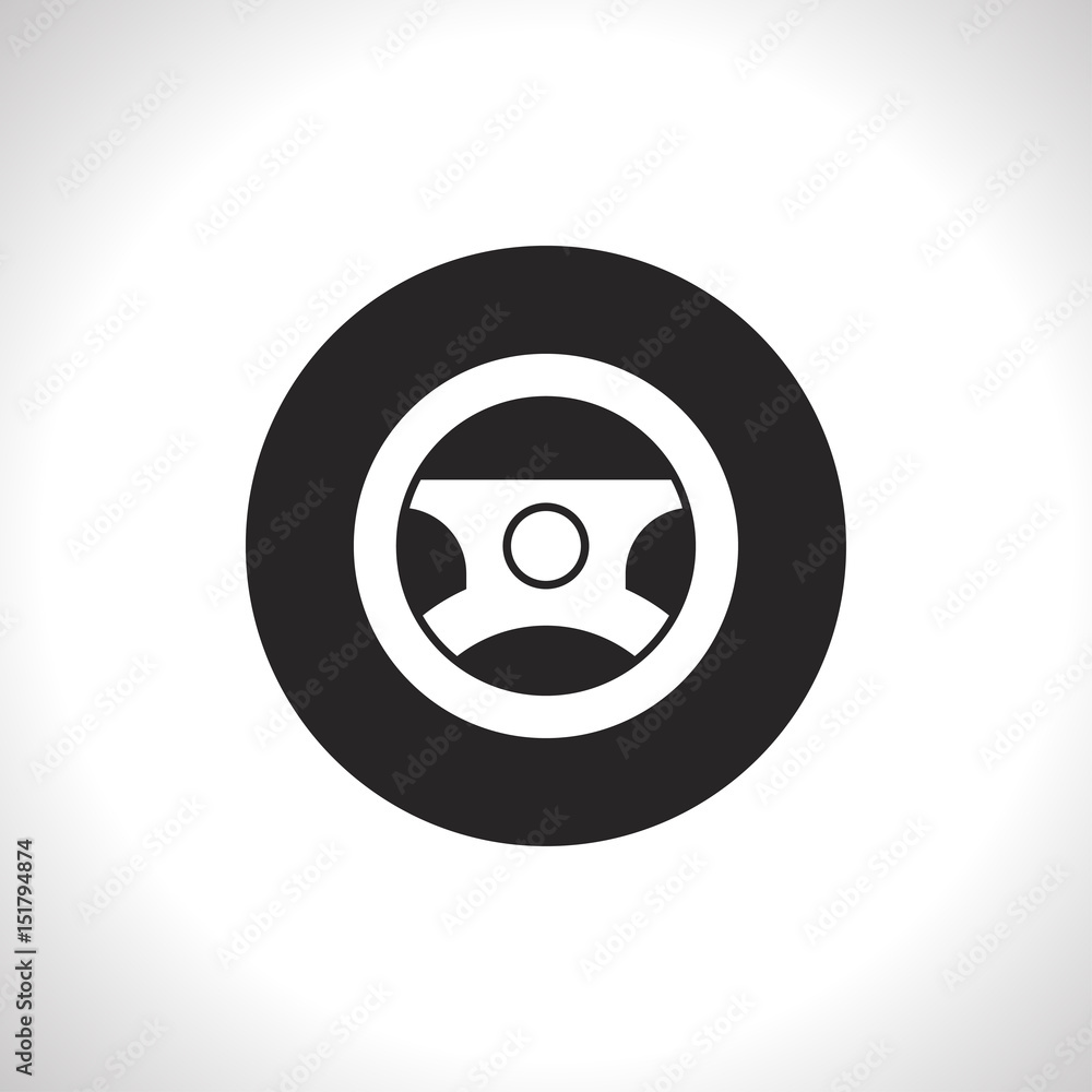 Car steering wheel symbol vector hmi dashboard flat icon Stock Vector