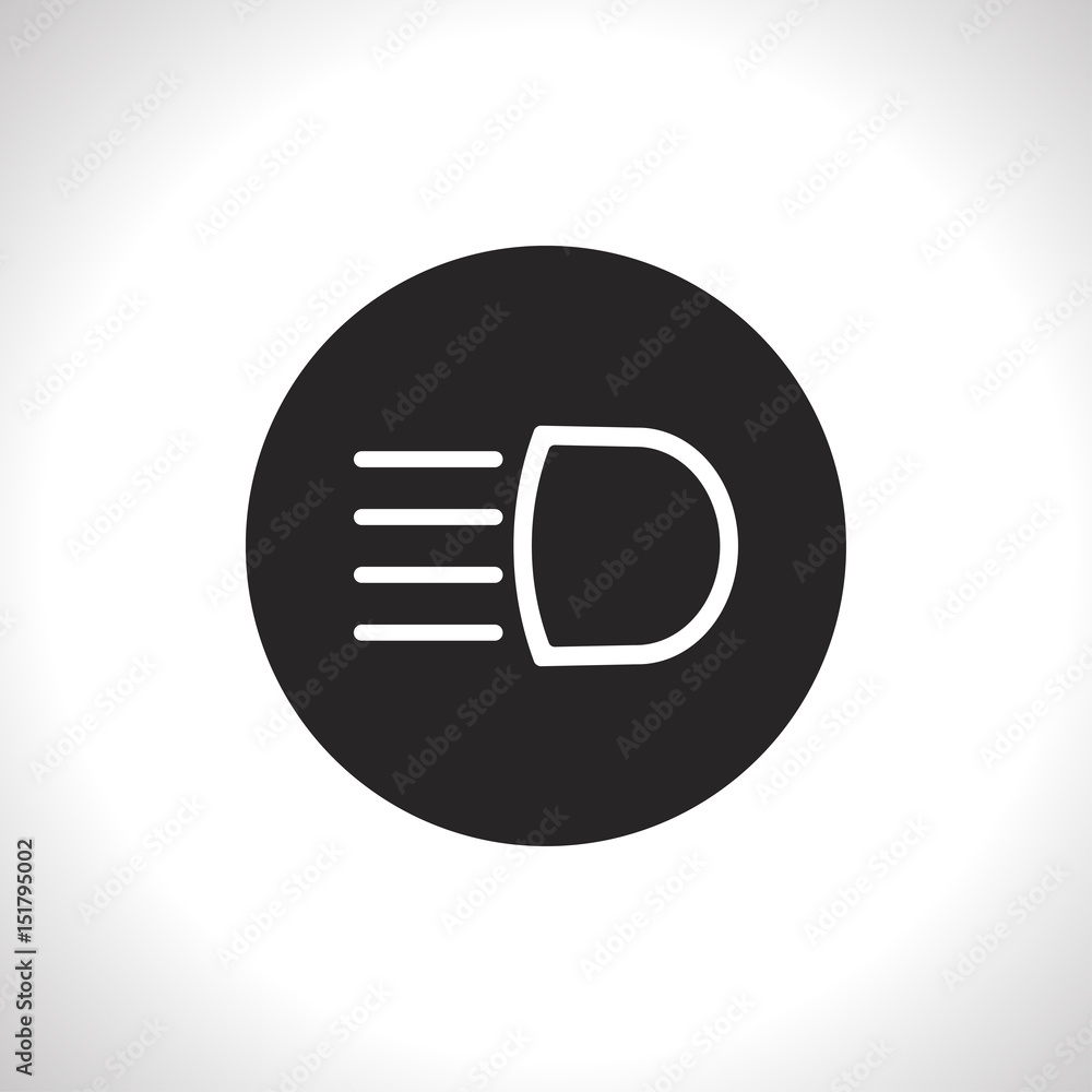 Headlight high beam symbol vector hmi dashboard flat icon Headlight high beam symbol vector hmi dashboard flat icon