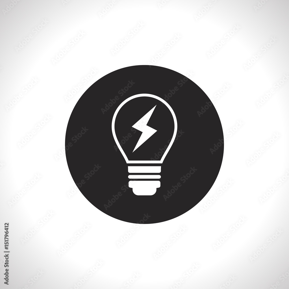 Electric light bulb vector flat icon Electric light bulb vector flat icon