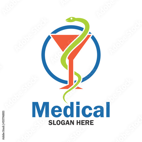 medical, pharmacy logo with text space for your slogan / tag line, vector illustration
