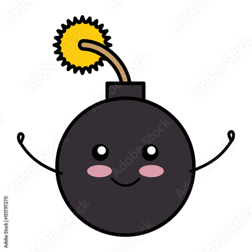 boom explosive comic character vector illustration design