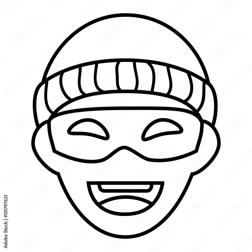 thief avatar character icon vector illustration design thief avatar character icon vector illustration design