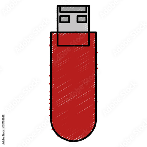 usb memory isolated icon vector illustration design
