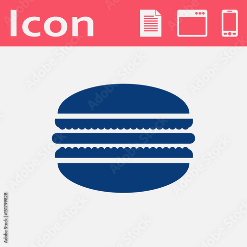 Vector macaroon icon. Food icon. Eps10