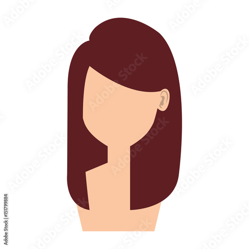young woman shirtless avatar character vector illustration design
