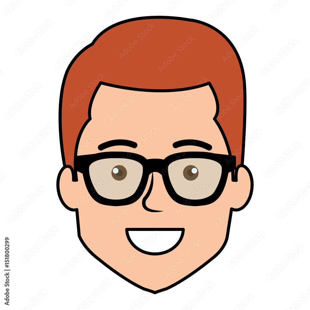 young man head avatar with glasses vector illustration design young man head avatar with glasses vector illustration design
