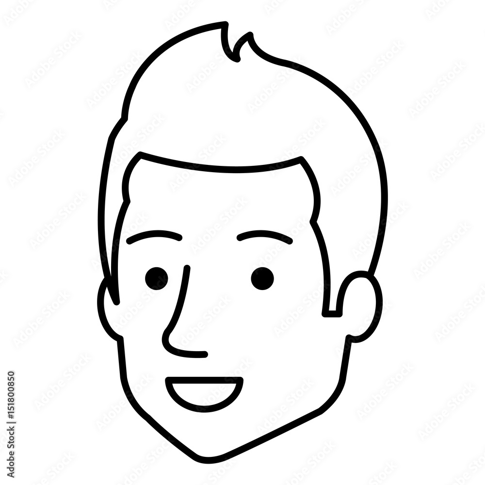 young man head avatar vector illustration design young man head avatar vector illustration design