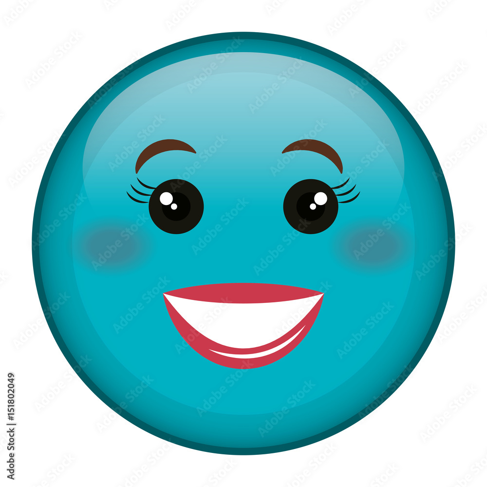 happy face emoticon kawaii character vector illustration design happy face emoticon kawaii character vector illustration design