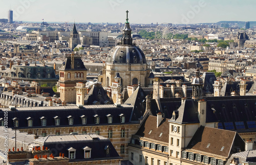The aerial view of Church of Val-de-Grace, Paris, France.