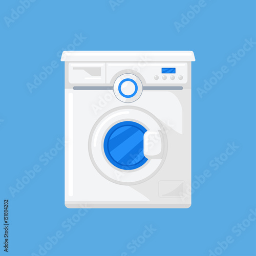 Washing machine vector illustration in a flat style
