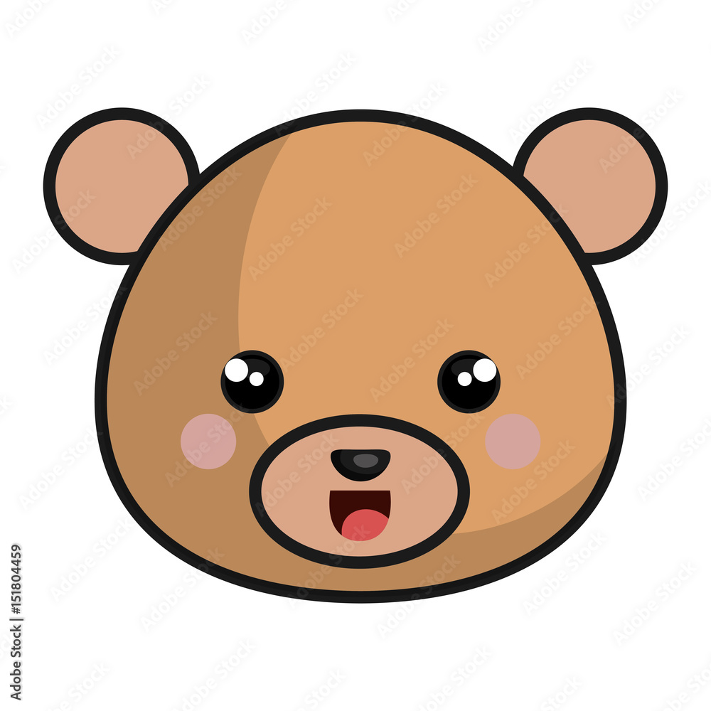 cute and tender bear kawaii style vector illustration design cute and tender bear kawaii style vector illustration design