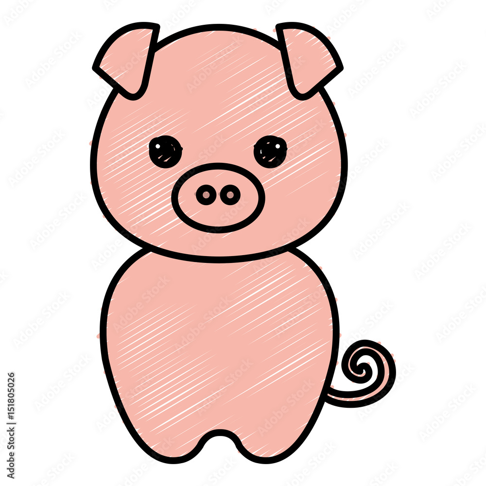 cute and tender piggy kawaii style vector illustration design cute and tender piggy kawaii style vector illustration design