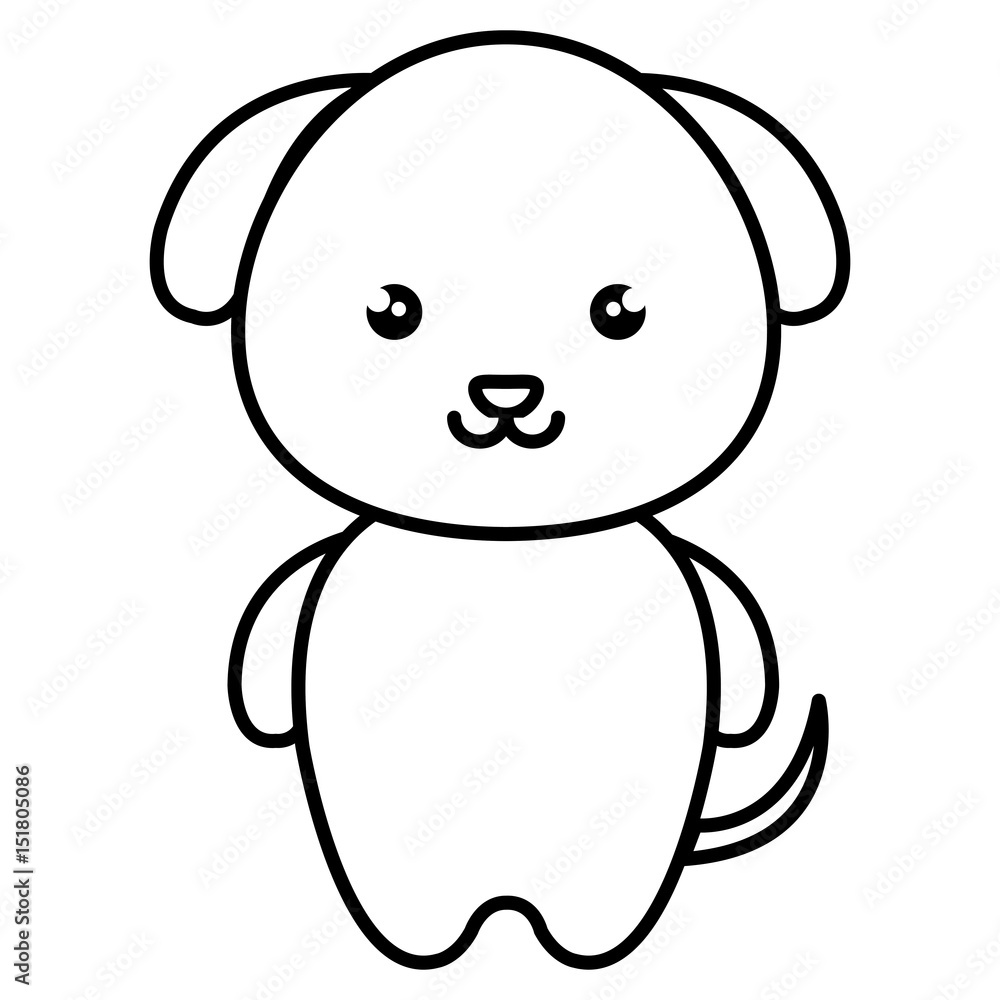 cute and tender dog kawaii style vector illustration design cute and tender dog kawaii style vector illustration design