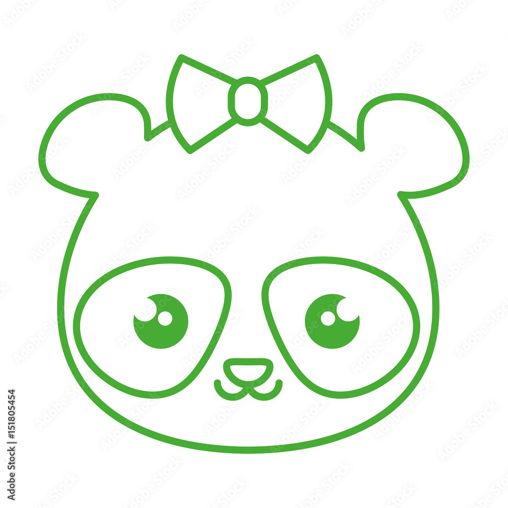 cute and tender female bear panda kawaii style vector illustration design cute and tender female bear panda kawaii style vector illustration design