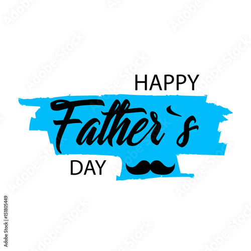 Happy fathers day. stylish design and flat design