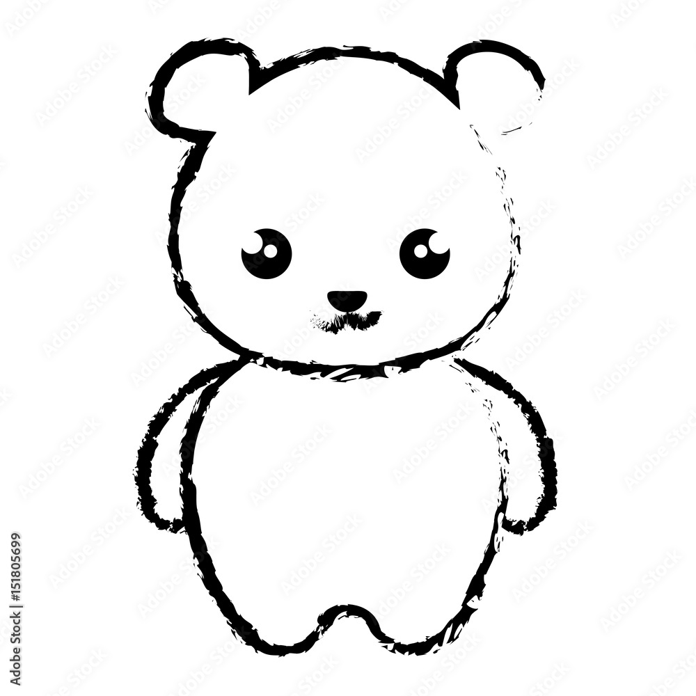 cute and tender bear kawaii style vector illustration design cute and tender bear kawaii style vector illustration design