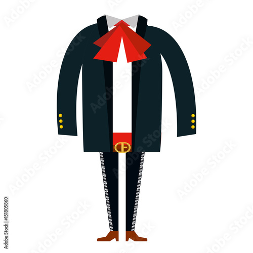 Mexican mariachi costume icon vector illustration design